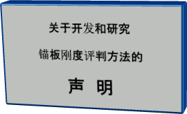 关于开发和研究 锚板刚度评判方法的 声  明