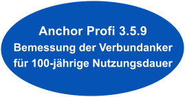 Anchor Profi 3.5.9 Bemessung der Verbundanker f�r 100-j�hrige Nutzungsdauer